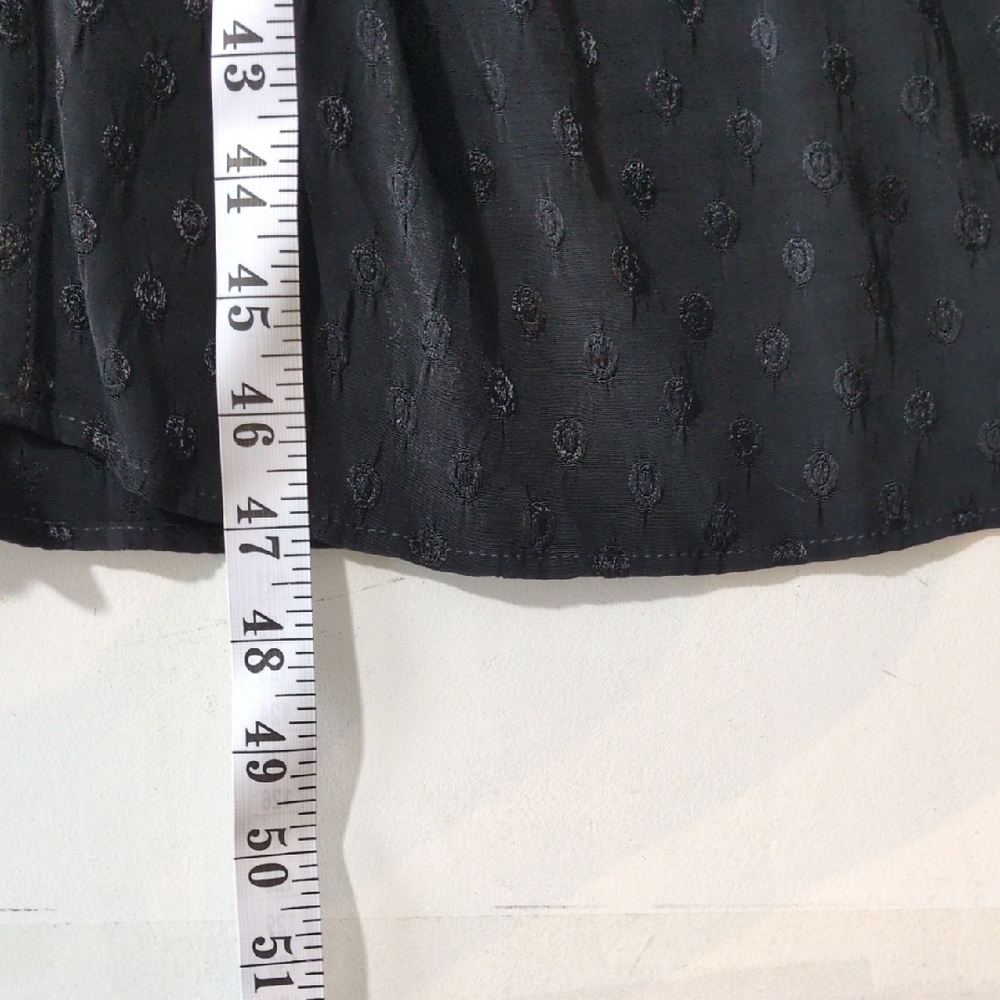 Maeve Anthropologie Black Button-Front Midi Dress with Tie Sleeves - Picture 10 of 15